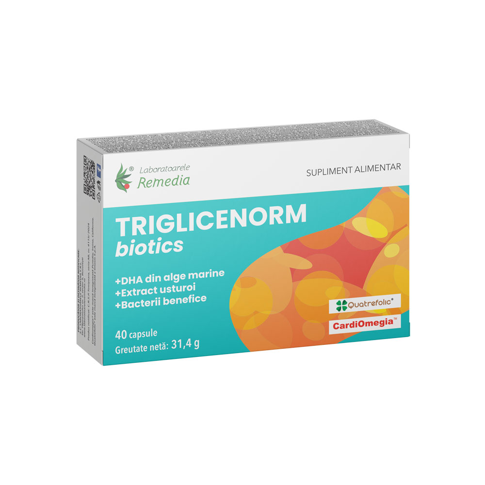 Triglicenorm Biotics, 40 comprimate, Remedia