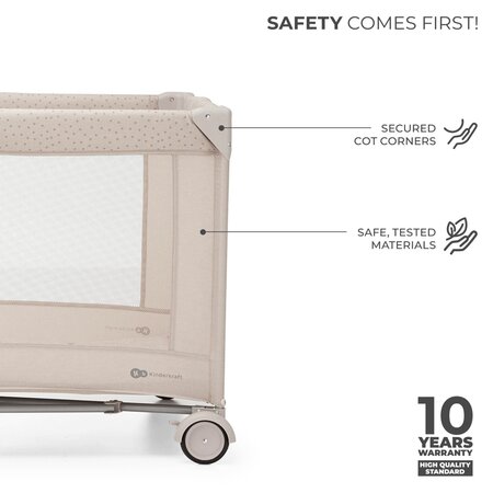 Patut pliabil fara accesorii Travel Joy2, Beige, Kinderkraft 710847