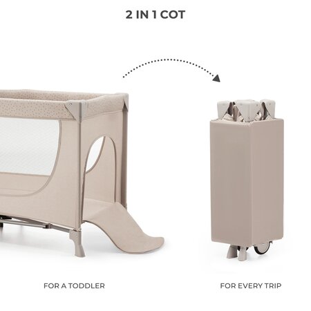 Patut pliabil fara accesorii Travel Joy2, Beige, Kinderkraft 710844