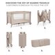 Patut pliabil fara accesorii Travel Joy2, Beige, Kinderkraft 710845