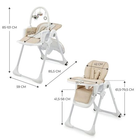 Scaun de masa pliabil Tummie, Beige, Kinderkraft 710900