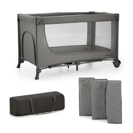 Patut pliabil fara accesorii, Dark Grey, Kinderkraft
