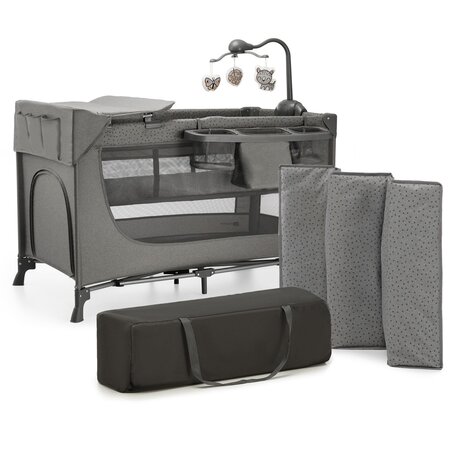 Patut pliabil cu accesorii Joy2, Dark Grey, Kinderkraft 710974