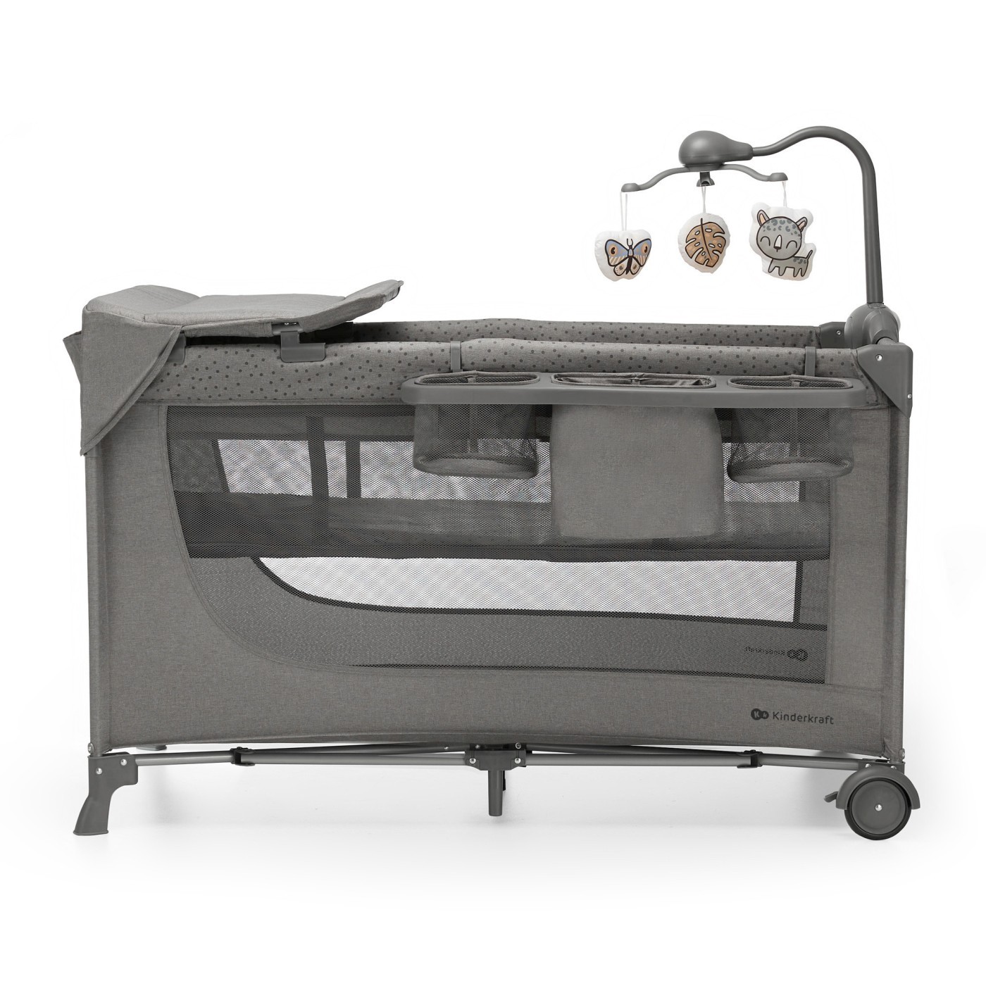 Patut pliabil cu accesorii Joy2, Dark Grey, Kinderkraft