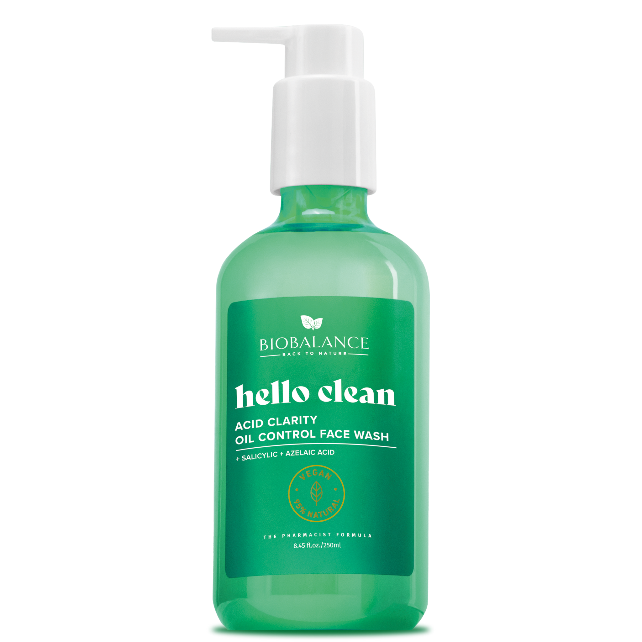 Gel de curatare cu acid salicilic si acid azelaic Hello Clean, 250 ml, Bio Balance