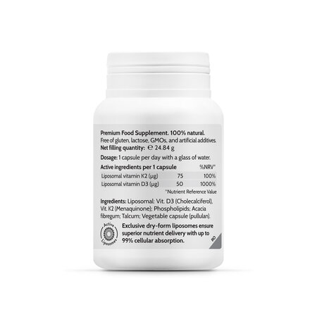 Liposomal Essential K2+D3, 45 capsule, Novo Biomedics 711088