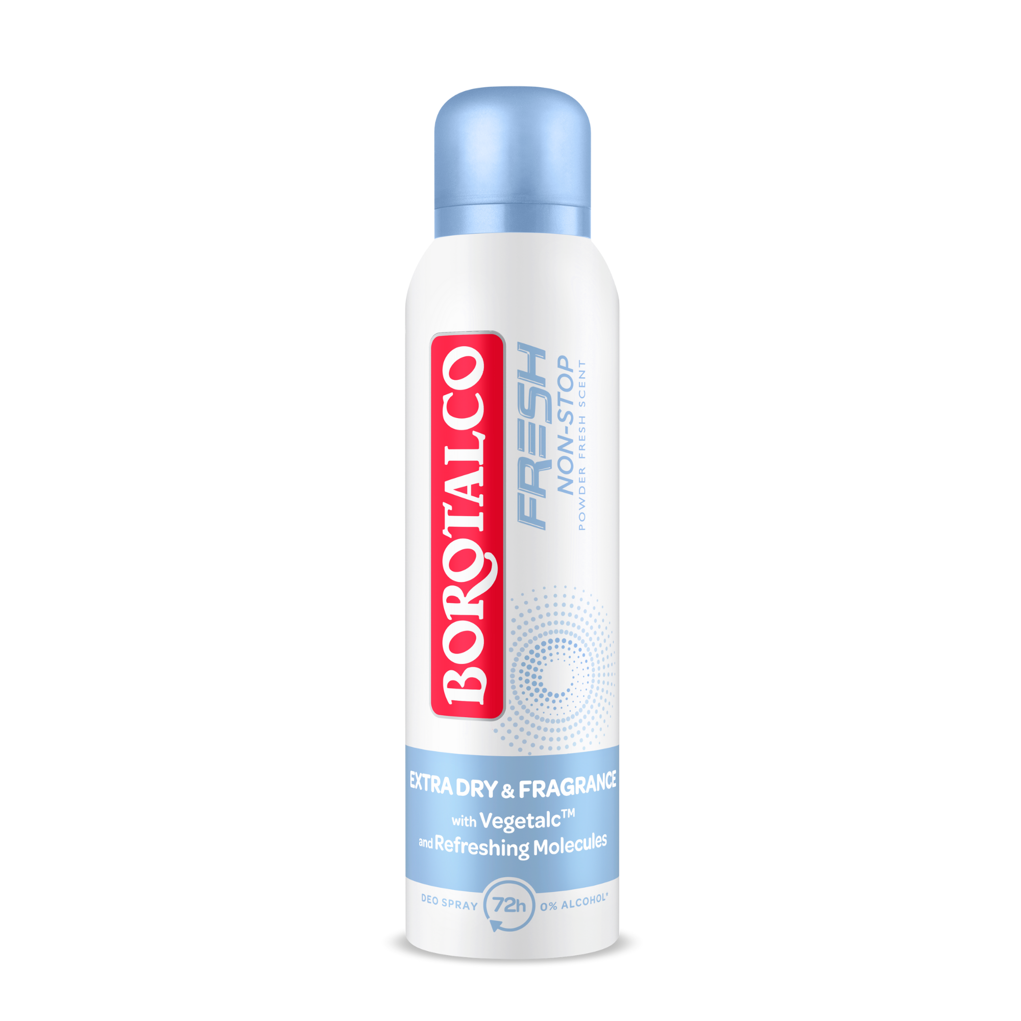 Deodorant Spray Fresh Non-Stop, Talc Scent, 150 ml, Borotalco