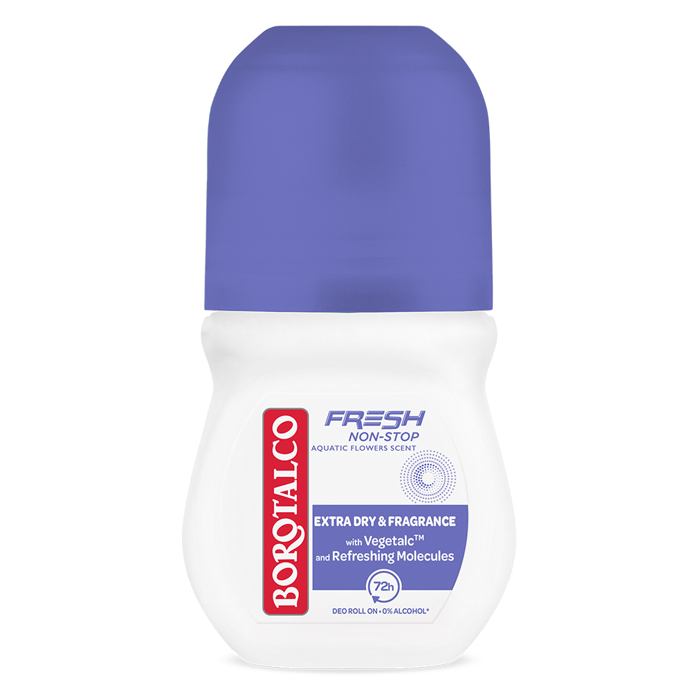 Deodorant Roll-on Fresh Non-Stop, Aquatic Flowers, 50 ml, Borotalco