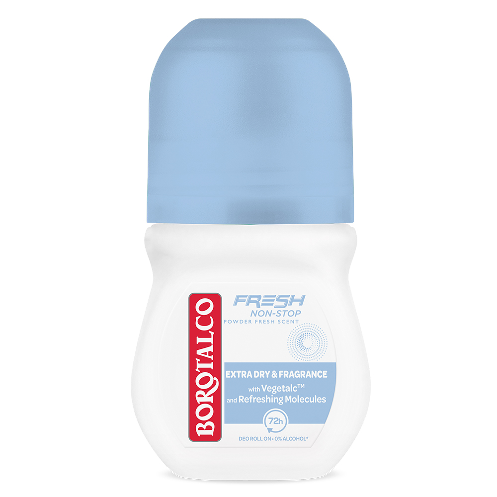 Deodorant Roll-on Fresh Non-Stop, Talc Scent, 50 ml, Borotalco