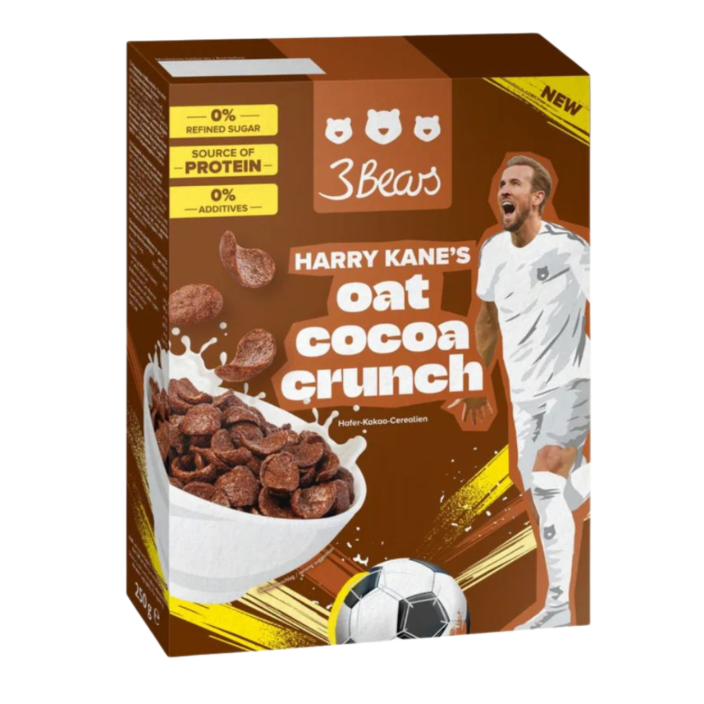 Fulgi de ovaz cu cacao Harry Kane, 250 g, 3Bears