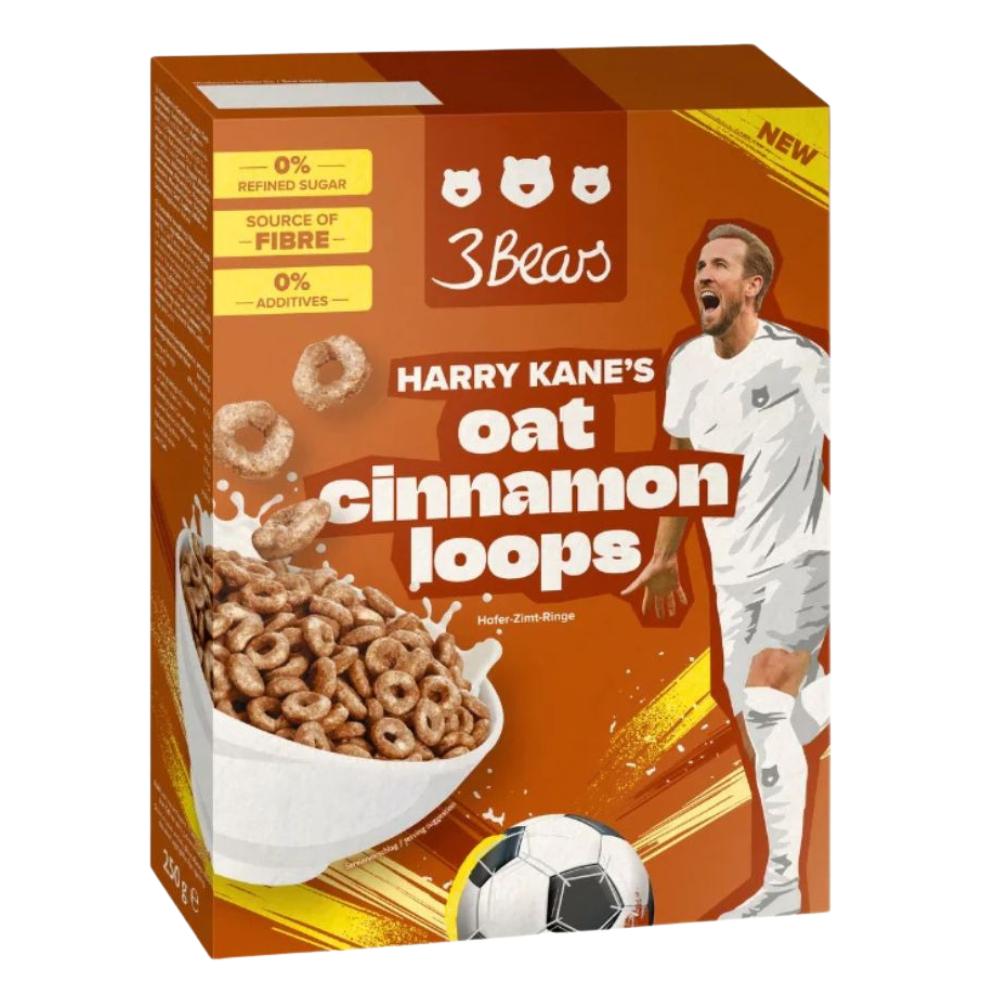 Inele din cereale cu scortisoara Harry Kane, 250 g, 3Bears