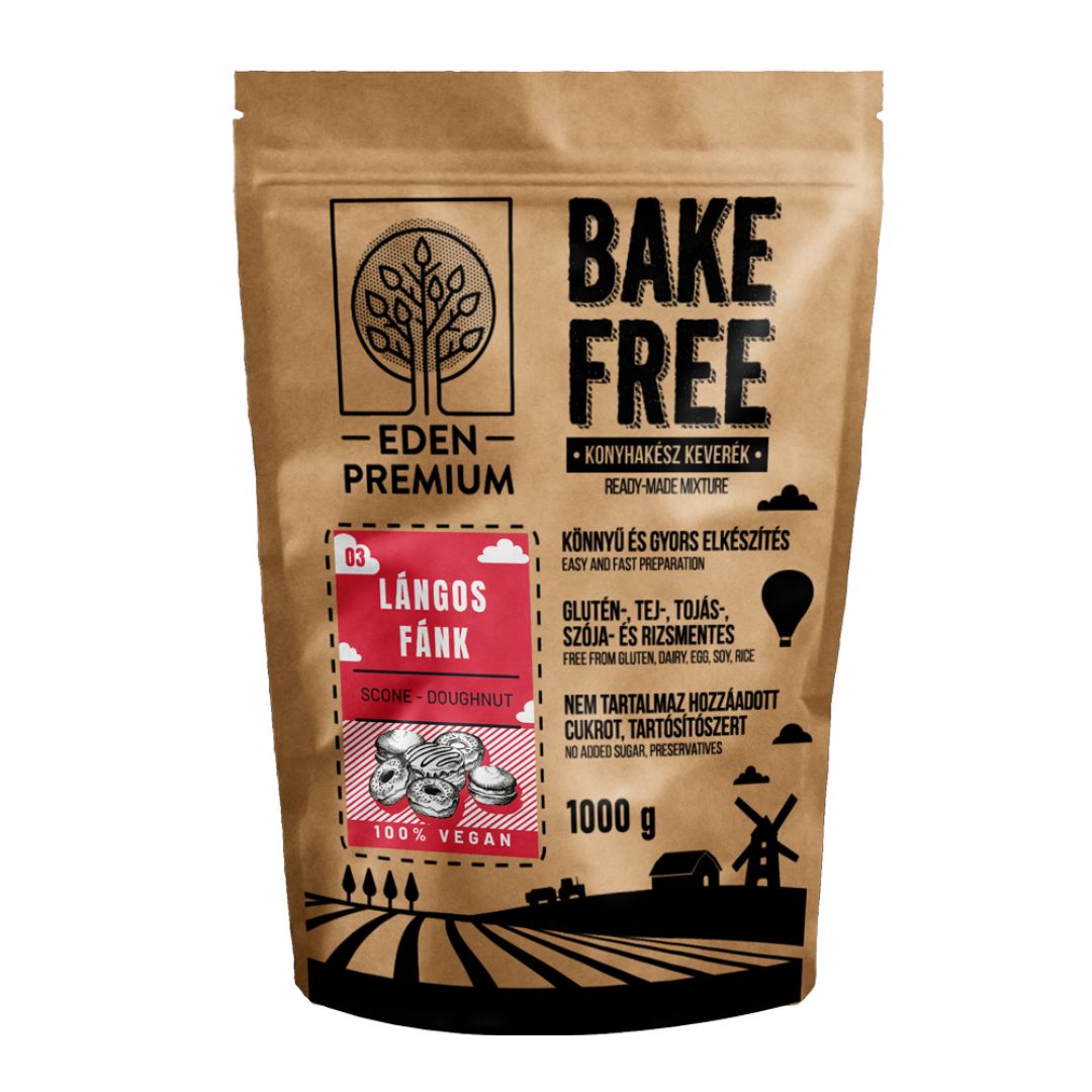 Mix faina pentru gogosi fara gluten, 1 kg, Bake Free
