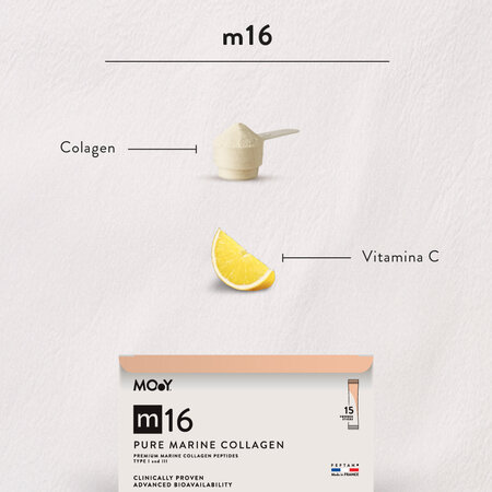 Colagen hidrolizat marin cu vitamina C m16 Pure Marine, 15 plicuri 1x10.1 g, Molecules of Youth 711318