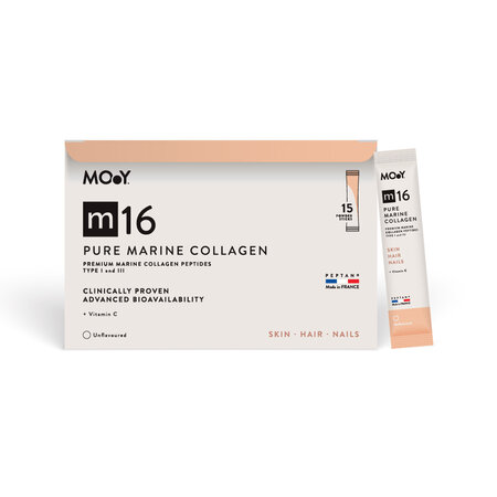 Colagen hidrolizat marin monodoză cu vitamina C m16, 15 plicuri, Molecules of Youth