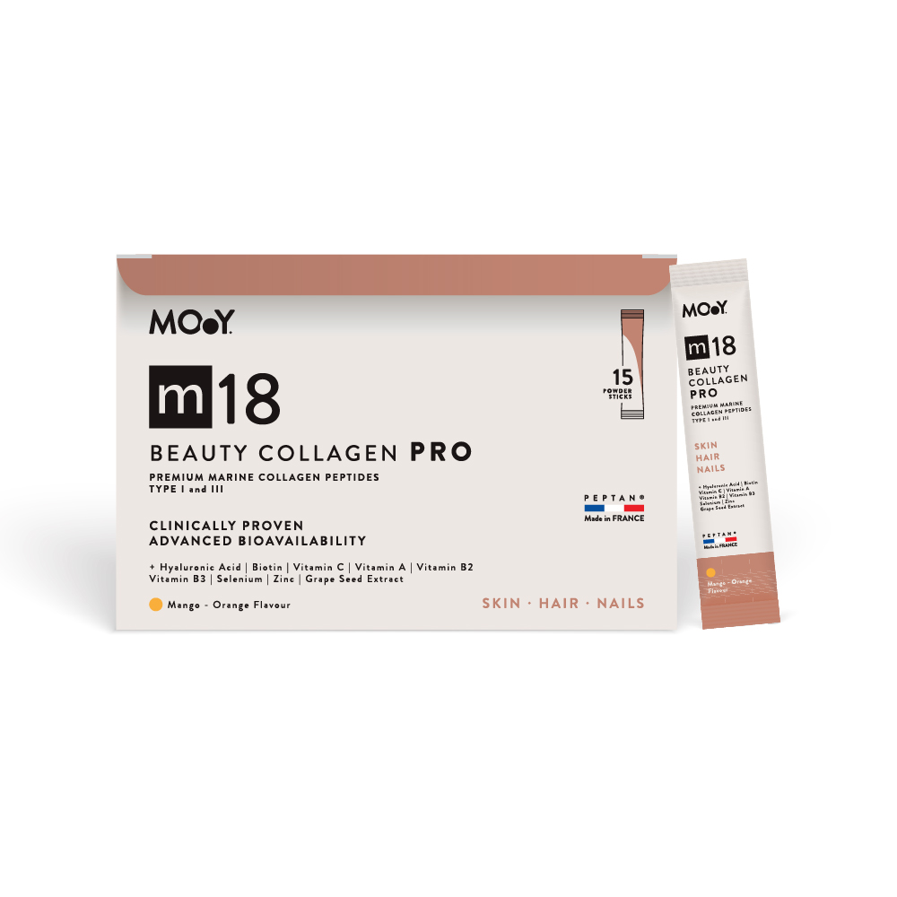 Colagen marin m18 Beauty Pro, mango si portocale, 15 plicuri, Molecules of Youth