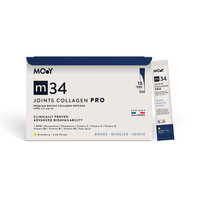 Pro Colagen hidrolizat bovin m34, capsuni si lime, 15 plicuri x 13 g, Molecules of Youth