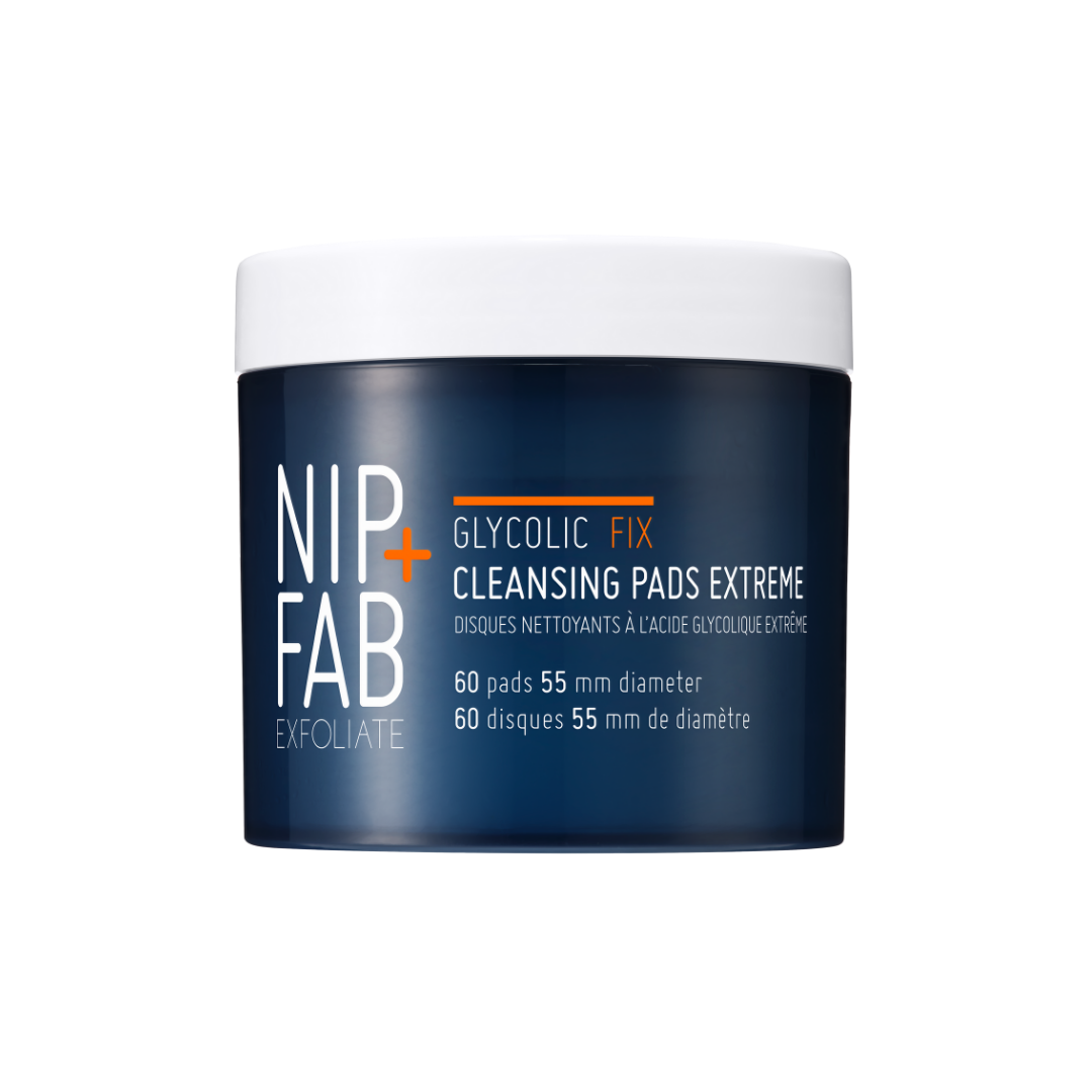 Dischete pentru curatarea fetei Glycolic Fix X-treme, 60 bucati, Nip+Fab