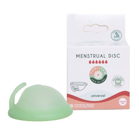 Disc menstrual reutilizabil, Verde, 1 bucata, FemiEko 711406