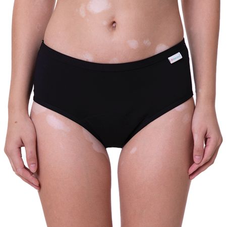 Chiloti menstruali din bumbac organic Ida, M, Negru, 1 bucata, FemiEko 756830