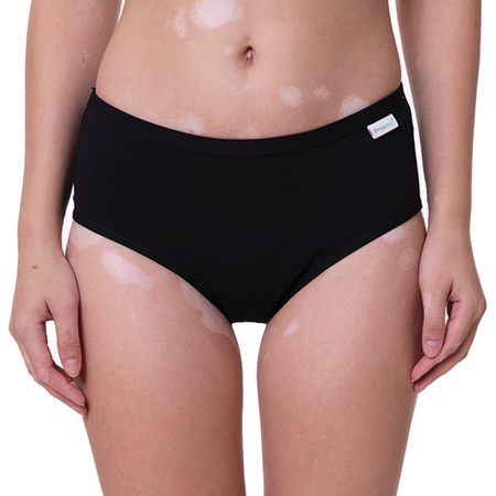 Chiloti menstruali din bumbac organic Ida, M, Negru, 1 bucata, FemiEko 756830