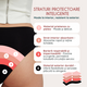 Chiloti menstruali din bumbac organic Ida, L, Negru, 1 bucata, FemiEko 756835
