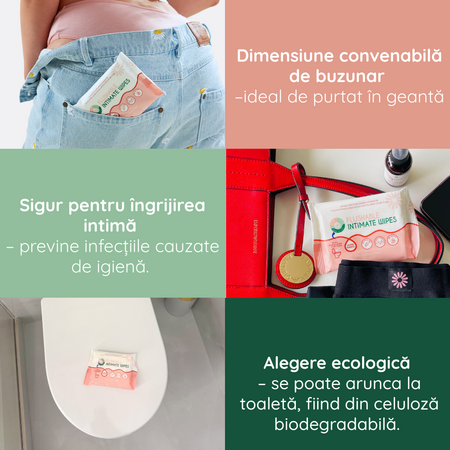 Servetele intime biodegradabile, 20 bucati, FemiEko 756791