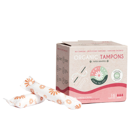 Tampoane din bumbac organic Super, 16 bucati, FemiEko 756885