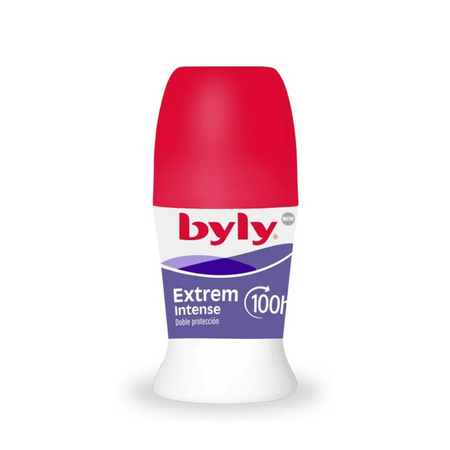 Deodorant roll-on cu protectie 100H Extrem Intense, 50 ml, Byly