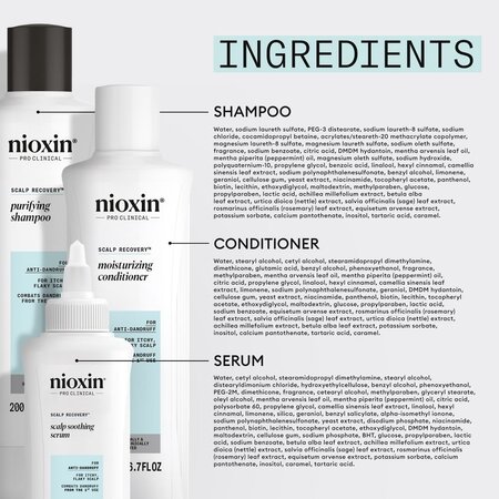 Set antimatreata pentru scalp iritat cu mancarimi Scalp Recovery, 200+200+100 ml, Nioxin 711634