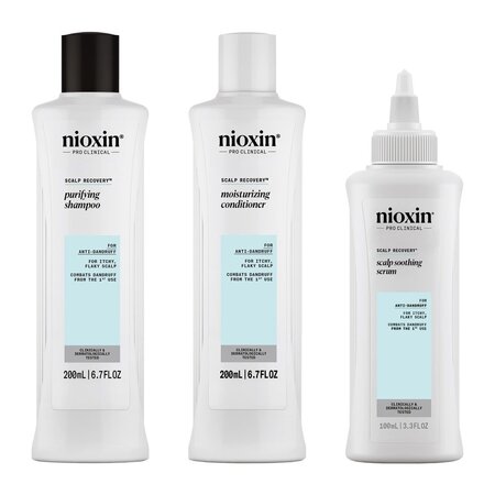 Set antimatreata pentru scalp iritat cu mancarimi Scalp Recovery, 200+200+100 ml, Nioxin