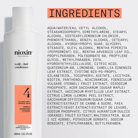 Balsam impotriva caderii parului pentru stadiu avansat Scalp + Hair System 4, 300 ml, Nioxin 711659