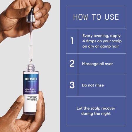 Ser tratament anticadere intensiv leave-in Night Density Rescue, 70 ml, Nioxin 711651