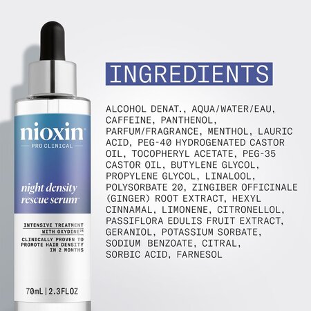 Ser tratament anticadere intensiv leave-in Night Density Rescue, 70 ml, Nioxin 711649