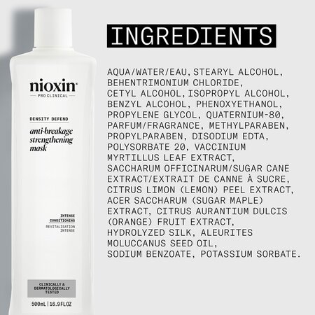 Masca de par fortifianta impotriva ruperii parului Density Defend, 500 ml, Nioxin 711687