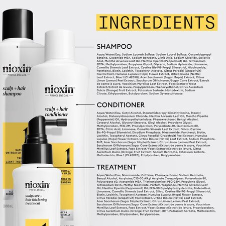 Set impotriva ruperii parului Scalp + Hair Thickening System, 300+300+100 ml, Nioxin 711729