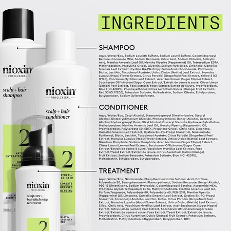 Set impotriva ruperii pentru parul afectat de subtiere avansata System 2, 300+300+100 ml, Nioxin 711746