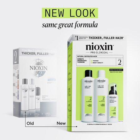 Set impotriva ruperii pentru par natural afectat de subtiere avansata System 2, 150+150+40 ml, Nioxin 711788
