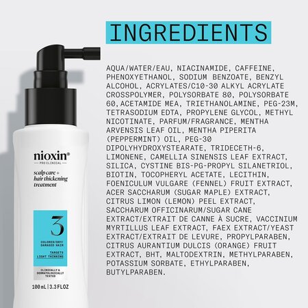 Tratament leave-in anticadere pentru par vopsit Scalp + Hair System 3, 100 ml, Nioxin 711818