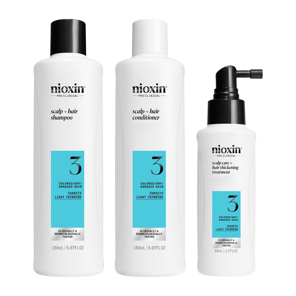 Set impotriva ruperii pentru par vopsit sau deteriorat System 3, 150+150+50 ml, Nioxin
