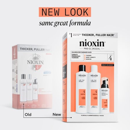 Set impotriva ruperii pentru par vopsit sau deteriorat System 4, 150+150+40 ml, Nioxin 711823