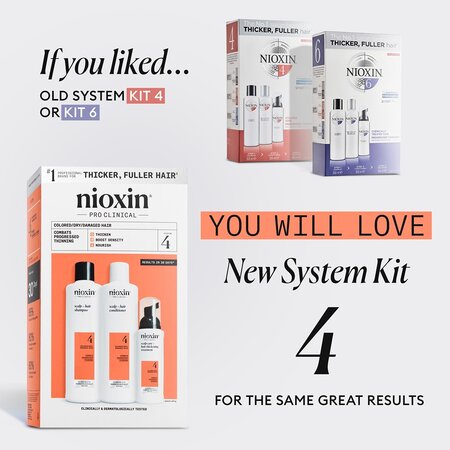 Set impotriva ruperii pentru par vopsit sau deteriorat System 4, 150+150+40 ml, Nioxin 711822