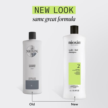 Sampon fortifiant impotriva ruperii pentru par afectat de subtiere avansata System 2, 1 litru, Nioxin 711849