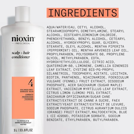 Balsam impotriva caderii parului pentru stadiu avansat System 4, 1 litru, Nioxin 711909
