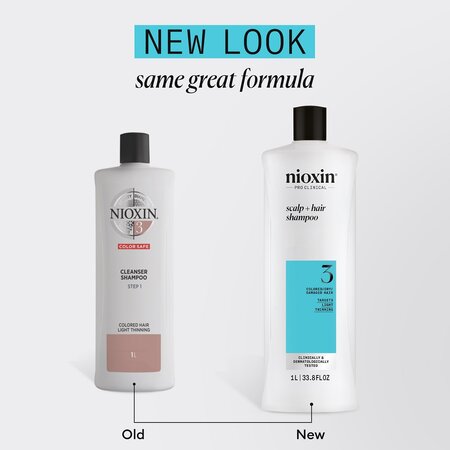 Sampon fortifiant impotriva ruperii pentru par vopsit sau deteriorat System 3, 1 litru, Nioxin 711918
