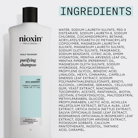 Sampon purificator antimatreata pentru scalp iritat Scalp Recovery, 1 litru, Nioxin 711929