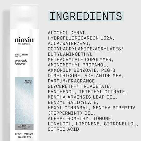 Spray de par pentru fixare puternica Density Defend, 300 ml, Nioxin 712012