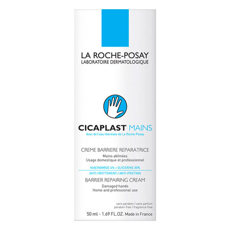 Crema de maini reparatoare pentru piele uscata si deteriorata Cicaplast, 50 ml, La Roche-Posay 507795