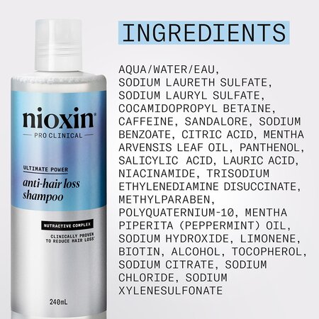 Sampon impotriva caderii parului Ultimate Power, 240 ml, Nioxin 712018