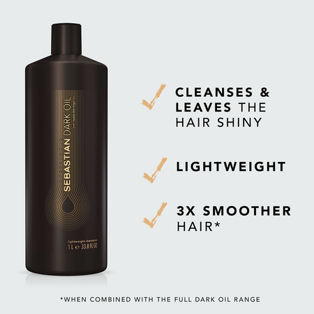 Sampon cu ulei de argan si jojoba Dark Oil, 1 litru, Sebastian Professional 712081