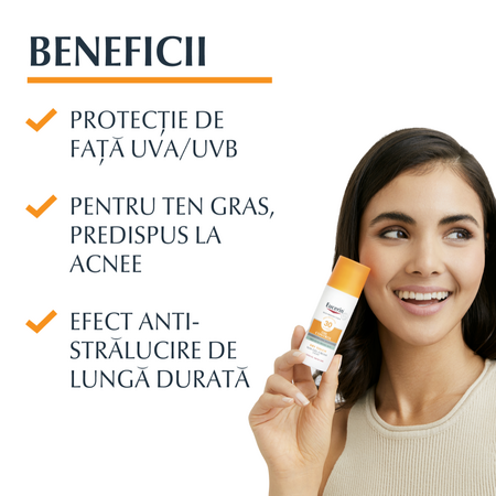 Crema gel de fata cu SPF50 Oil Controll, 50 ml, Eucerin 712882